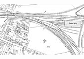 Ordnance Survey Map of Nuneaton Shed and approach roads updated in 1913 and published in 1914