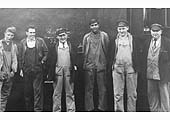 Bill Gibbs with other shed styaff taken to record the last steam locomotive that Bill operated through Nuneaton