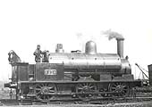Ex-LNWR 4ft 3in 0-6-0ST Webb Special Tank No 3210 stands in Nuneaton yard prior to World War One