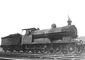 Ex-LNWR Experiment class 4-6-0 No 5513 'Buffalo' stands outside Nuneaton shed during the 1930s