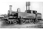 LNWR engine 2-4-2T 4 foot 6 inch No 781 poses for the camera in Nuneaton yard between trips in the 1920s