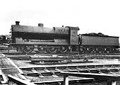 Ex-Lancashire & Yorkshire 7F 0-8-0 No 1583 is seen standing in the yard after being serviced ready for its return trip circa 1925