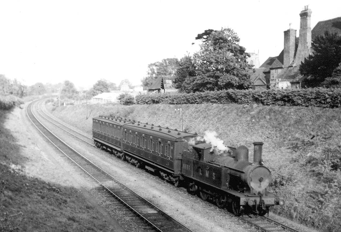 Offchurch Lineside Views Ex LNWR P T No Is Seen At The Head Of A Two Coach Rugby To