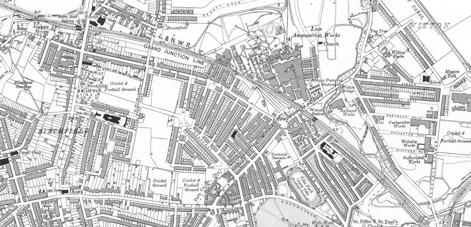 Perry Barr Station: A 1913 six inch to the mile Ordnance Survey route ...