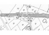 A 1939 25 inch to the Mile Ordnance Survey Map of Polesworth station and the relocated signal cabin and goods yard