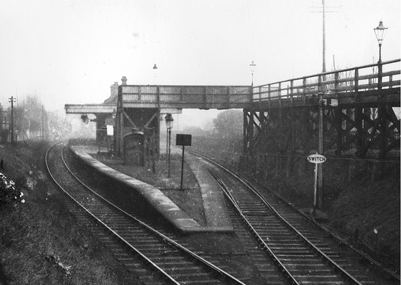 View looking towards Icknield Port Road which provides a good perspective of the station's layout and unique footbridge