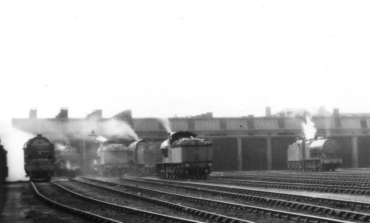 Rugby Shed - Close up view of the sub-shed with a mixture of LNWR and ...