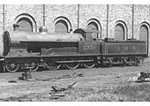LNWR 4P Prince of Wales class 4-6-0 No 5731 stands outside Rugby's Engine Repair Workshop