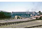 View of Rugby's near empty No 1 Shed or Garage on 29th March 1965 some two months prior to its closure