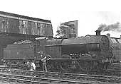 Ex-LMS 4F 0-6-0 No 44522 is being prepared for its next trip whilst standing in front of No 1 shed