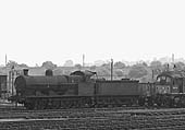 Ex-LNWR 0-8-0 G2A No 49078 is seen standing on shed alongside Sulzer Type 2 Diesel Locomotive Bo-Bo D5012