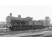 Ex-LNWR G2A class 0-8-0 No 49078 is seen standing in Rugby shed's yard on 19th July 1964 despite being withdrawn in December 1962