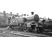 LMS 3MT 2-6-2T 'Fowler Tank' No 3 stands in steam outside Rugby No 1 shed on 27th August 1938