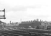 Close up showing the down through lines to the right of the colour signals and also the coal merchants sidings