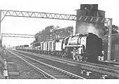 British Railways Standard Class 7MT 4-6-2 No 70024 'Vulcan' passes Newbold on Avon in June 1963