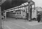Prototype English Electric 'Deltic' is seen standing at Rugby ready to take forward an up express whilst on a test run