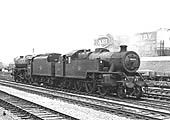 Ex-LMS 5MT 4-6-0 No 45111 and BR built 4MT 2-6-4T No 42062 run northwards on the bidirectional engine line