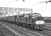 English Electric Type 4 diesel locomotive D303 passes through Rugby on the up Royal Scot on 18th April 1964