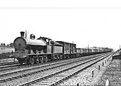 LNWR 0-8-0 G1 Class No 98 is seen at the head of an up goods approaching Rugby circa 1922