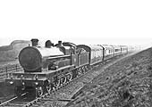 LNWR 4-6-0 Claughton Class No 1096 is seen approaching Rugby on a down express circa 1922