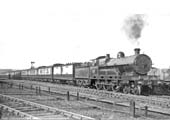LNWR 4-6-0 Claughton Class No 1407 'Lance Corporal JA Christie VC' leaves Rugby on an up express from Liverpool to Euston