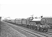 LNWR 4-6-0 Claughton Class No 2090 stretches its legs with an up express from Llandudno circa 1922