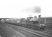 LNWR 4-4-0 George Fifth Class is seen at the head of an up Birmingham express circa 1922