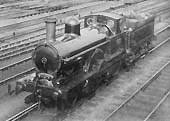 Close up showing LNWR 2-2-2-0 No 410 'City of Liverpool', one of ten of Webb's Deardnought Class locomotives