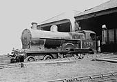 Ex-LNWR 4-4-0 3P No 5276 'Titan' stands inside Rugby's Coal Hole with its tender now replenished