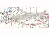 An 1886 OS Map showing the northern approaches from the Old Station Square to the Goods Shed