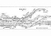 Rugby No 7 signal cabin's post 1962 track diagram showing the junctions with the branches to Leamington, Birmingham and Stafford