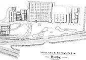 A schematic drawing showing the junction of the Leamington with the line to Coventry and Willans & Robinson's sidings