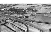 A 1930 panoramic aerial view of the divergence of the Trent Valley Railway, the line to Coventry and the Leamington branch