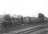 LMS 4-6-0 Royal Scot class No 6120 'Royal Inniskilling Fusilier' in original condition with Fowler tender and without smoke deflectors