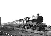 LNWR 4-6-0 Claughton class No 2179 is seen at the head of an up Holyhead service