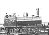 LNWR 0-4-0 Four-foot shunter No 3068 poses for the camera adjacent to the carriage workshops