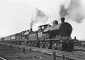 LNWR 4-4-0 George V class No 984 'Carnavon' pilots unnamed LNWR 4-6-0 Claughton class No 1113 on an up  express
