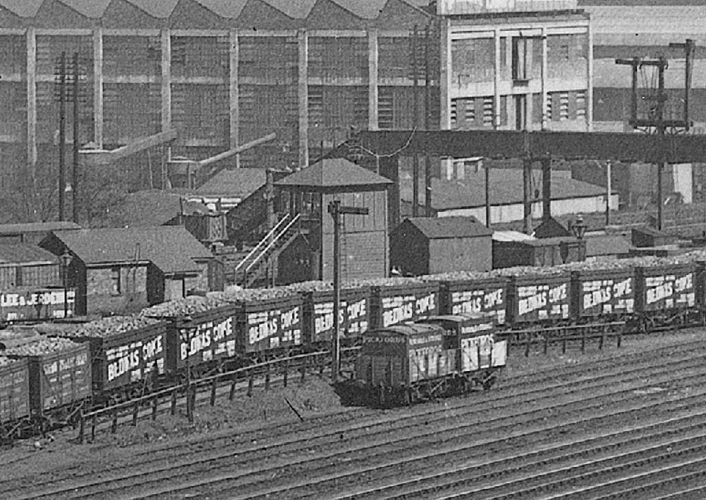 Close up showing the third and final MR Signal Box located in the 'V' between the Leicester branch and the exchange sidings