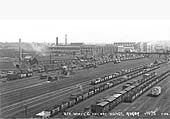 Magnificent view of the northern approach to Rugby station viewed from the North West in the late 1920s