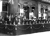 Guardians and representatives of the town awaiting the arrival of King Edward VII for the opening of the Temple Speech room