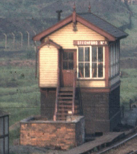 Close up view showing Stechford No 1 signal box that controlled the eastern approach to Stechford including access to the goods yard