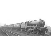 LMS 5XP 4-6-0 Jubilee class No 5623 'Palestine' is seen at the head of an up express service to Euston near Newbold Troughs