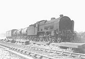 LMS 5XP 4-6-0 Patriot class No 5531 'Sir Frederick Harrison' is seen on an up Milk milk train made up of three Wagons and a 50 foot break van
