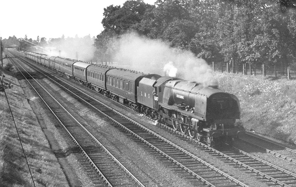 Trent Valley Lineside: LMS 4-6-2 Princess Coronation class No 6247 ...