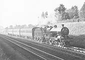 Ex-LMS 4P Compound No 41113 is seen passing Attleborough Signal Cabin on 7th July 1953