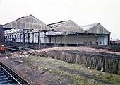 View of Vauxhall and Duddeston Carriage Shed after closure seen on 25th February 1989