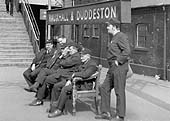 A number of Saltley men wait on Vauxhall & Duddeston station for the next train to New Street during the late 1960s