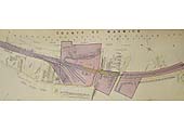 A British Railways 1:1250 Scale Map of the approaches to Warwick Milverton station, the goods yard and shed in 1952