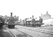 A view of Warwick Milverton shed on a Sunday when the majority of the shed's locomotives were stabled in sequence for Monday's work