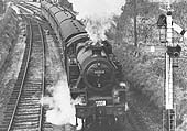 British Railways built 2-6-4T No 42054 leaves for Evesham with a down local on Easter Monday 30th March 1959